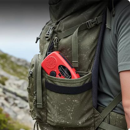 📻Multifunctional Portable Solar Emergency Radio – Power Bank, Hand Crank & Weather Alert for Outdoor & Crisis Preparedness